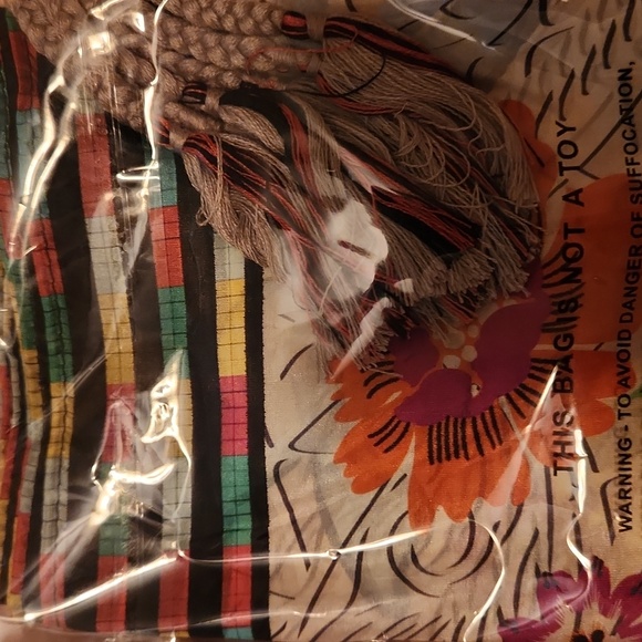 Johnny Was Multicolor Butterfly and Stripe Scarf - Picture 8 of 10